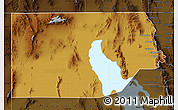 Physical Map of Box Elder County, darken