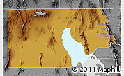 Physical Map of Box Elder County, desaturated
