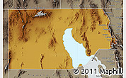 Physical Map of Box Elder County, semi-desaturated