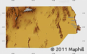 Physical Map of Box Elder County, single color outside