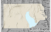 Shaded Relief Map of Box Elder County, darken, desaturated
