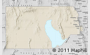 Shaded Relief Map of Box Elder County, desaturated