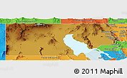 Physical Panoramic Map of Box Elder County, political outside