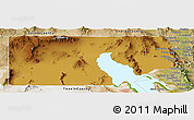 Physical Panoramic Map of Box Elder County, satellite outside