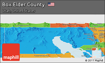 Political Panoramic Map of Box Elder County