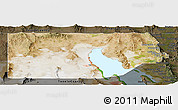 Satellite Panoramic Map of Box Elder County, darken