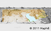 Satellite Panoramic Map of Box Elder County, desaturated