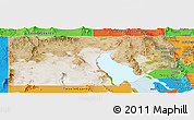 Satellite Panoramic Map of Box Elder County, political outside