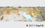 Satellite Panoramic Map of Box Elder County, semi-desaturated