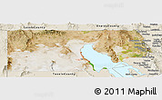 Satellite Panoramic Map of Box Elder County, shaded relief outside