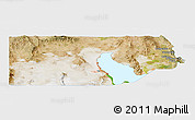 Satellite Panoramic Map of Box Elder County, single color outside