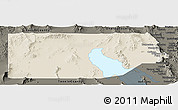 Shaded Relief Panoramic Map of Box Elder County, darken