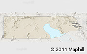 Shaded Relief Panoramic Map of Box Elder County, lighten
