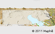 Shaded Relief Panoramic Map of Box Elder County, satellite outside