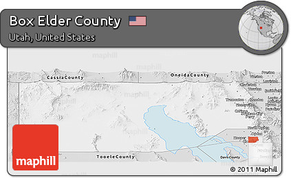 Silver Style Panoramic Map of Box Elder County