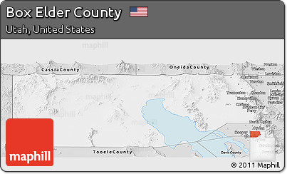 Silver Style Panoramic Map of Box Elder County