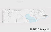 Silver Style Panoramic Map of Box Elder County, single color outside