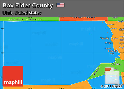 Political Simple Map of Box Elder County