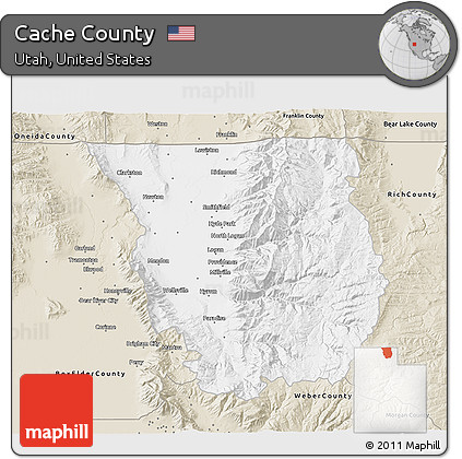 Classic Style 3D Map of Cache County