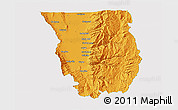 Political 3D Map of Cache County, single color outside
