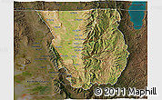 Satellite 3D Map of Cache County, darken