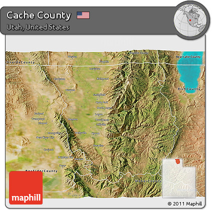 Satellite 3D Map of Cache County