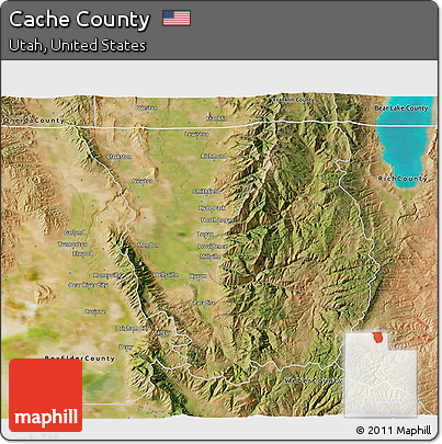 Satellite 3D Map of Cache County
