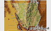 Satellite 3D Map of Cache County, physical outside