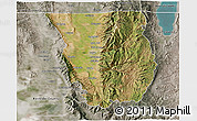 Satellite 3D Map of Cache County, semi-desaturated