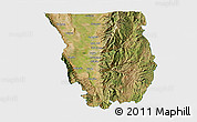Satellite 3D Map of Cache County, single color outside