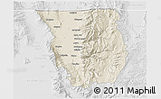 Shaded Relief 3D Map of Cache County, lighten, desaturated
