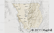 Shaded Relief 3D Map of Cache County, lighten, semi-desaturated