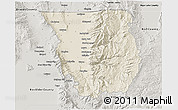 Shaded Relief 3D Map of Cache County, semi-desaturated