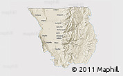 Shaded Relief 3D Map of Cache County, single color outside