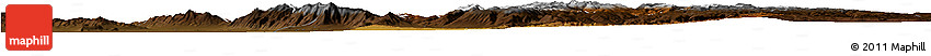 Physical Horizon Map of Cache County, darken