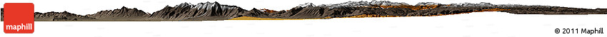Physical Horizon Map of Cache County, darken, semi-desaturated