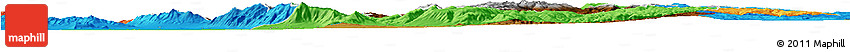 Physical Horizon Map of Cache County, political outside