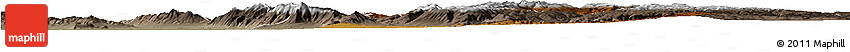 Physical Horizon Map of Cache County, semi-desaturated