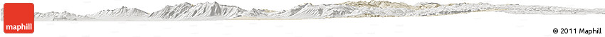 Shaded Relief Horizon Map of Cache County, lighten, semi-desaturated