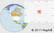 Political Location Map of Cache County, highlighted country