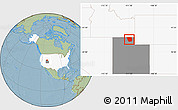 Savanna Style Location Map of Cache County, highlighted country, highlighted parent region, hill shading