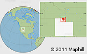 Savanna Style Location Map of Cache County, highlighted parent region