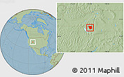 Savanna Style Location Map of Cache County, hill shading