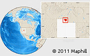 Shaded Relief Location Map of Cache County, highlighted parent region