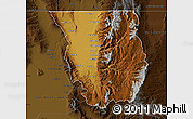 Physical Map of Cache County, darken