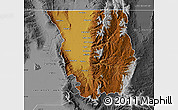 Physical Map of Cache County, desaturated