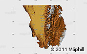 Physical Map of Cache County, single color outside
