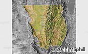Satellite Map of Cache County, desaturated
