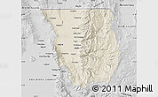 Shaded Relief Map of Cache County, desaturated