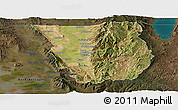 Satellite Panoramic Map of Cache County, darken